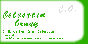 celesztin ormay business card